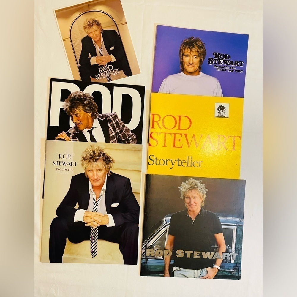 Vintage 5 Rod Stewart Collection memorabilia concert tour books  125 pages